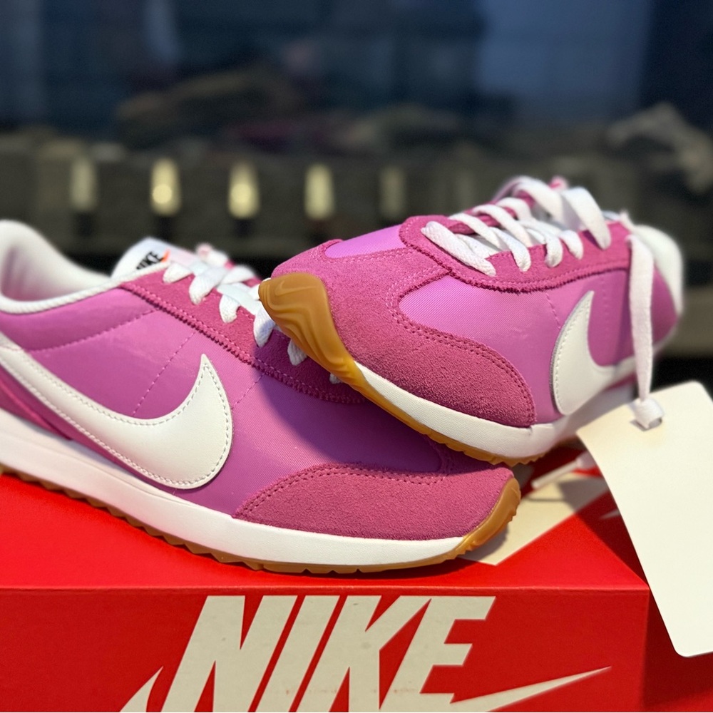 Nike Women's Fuchsia and White Sneakers